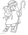 Shepherd boy coloring page