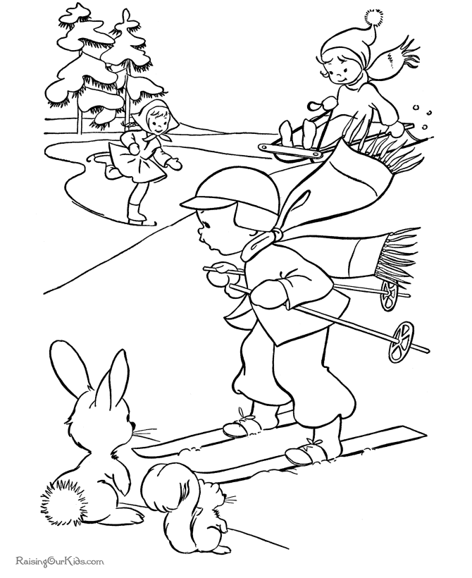 games winter holiday coloring pages - photo #20