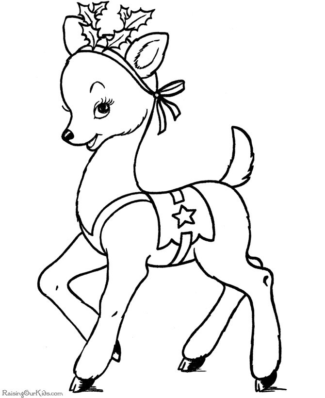 reindeer-christmas-coloring-pages