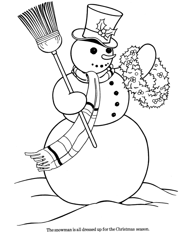 Christmas Wreath Coloring Pages  006