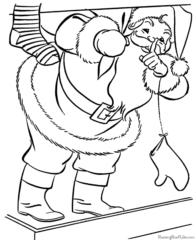 Christmas Coloring Pictures Santa Claus