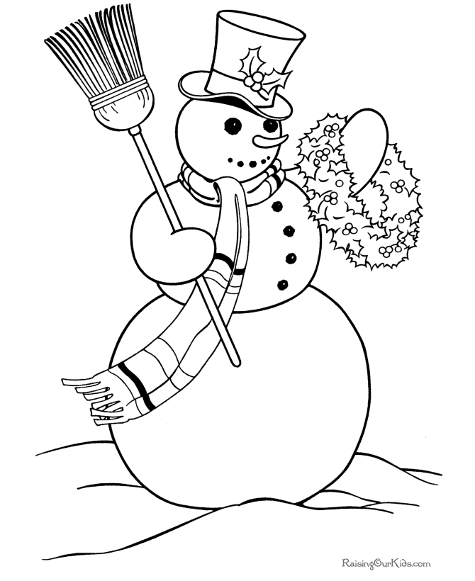Coloring Pages Snowman. Coloring Sheets of Snowman
