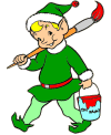 Santa's elves christmas coloring pages